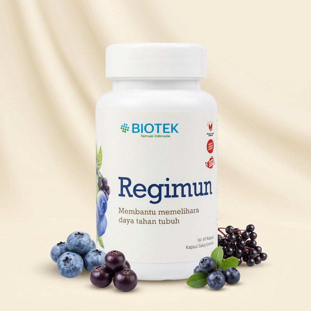 Kemasan Regimun Biotek dengan bahan herbal